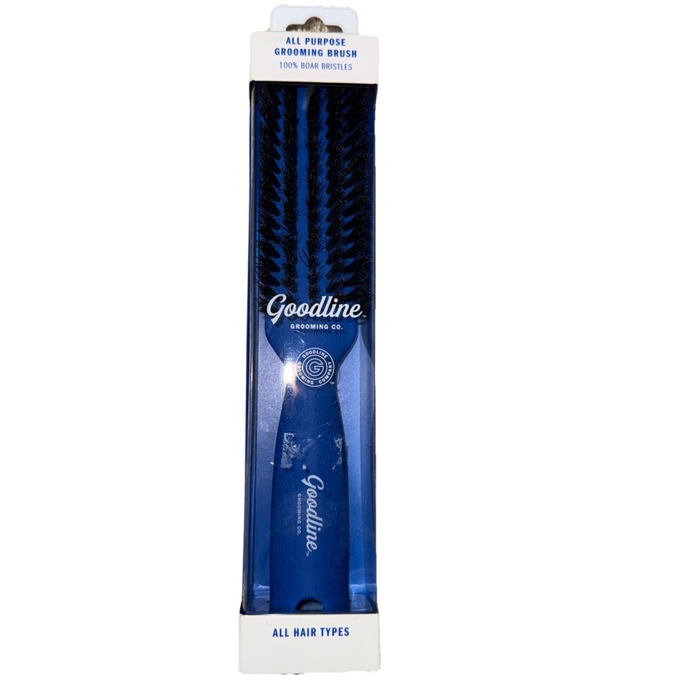 HAIR BRUSH 100% BOAR BRISTLES ALL Purpose HAIR TYPE BLUE‎  GOODLINE BRUSH